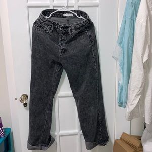 black acid wash jeans